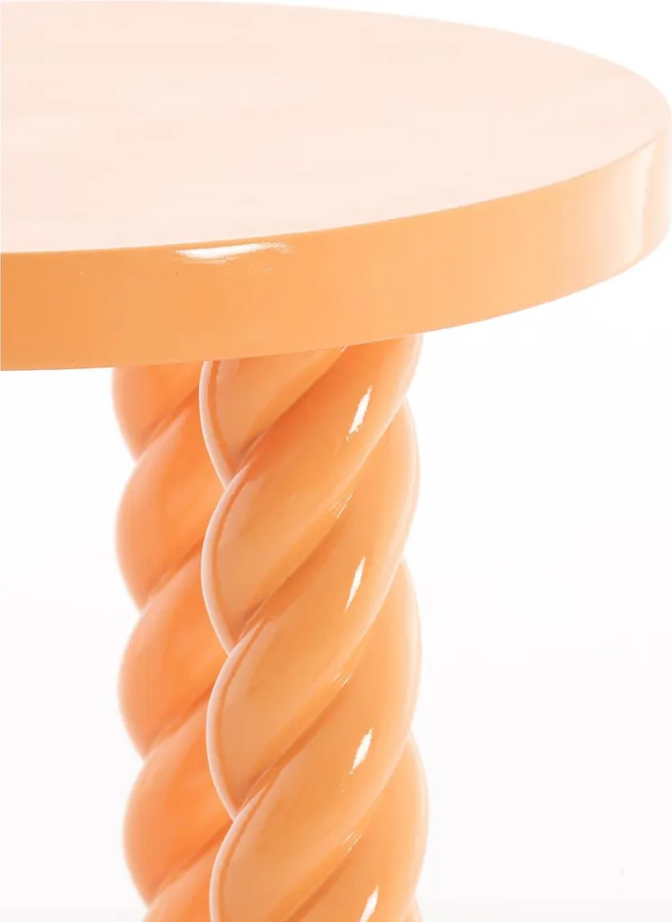 Table d'appoint Vallejo orange clair Ø46cm Light & Living pour salon - 3