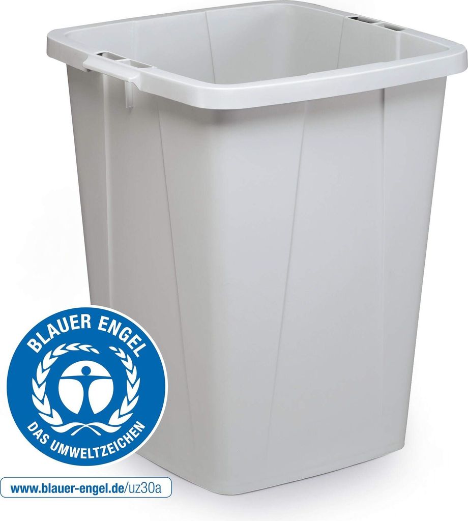 DURABLE Kosz na ?mieci DURABIN® ECO 90L kwadratowy, Szary, Zdjęcie produktu 