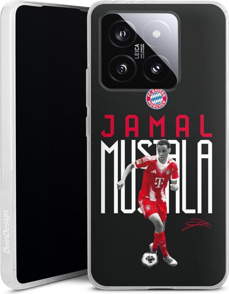 DeinDesign Handyhülle für Xiaomi 14T Silikon Hülle Case Smartphone Schutzhülle FC Bayern München Offizielles Lizenzprodukt Jamal Musiala