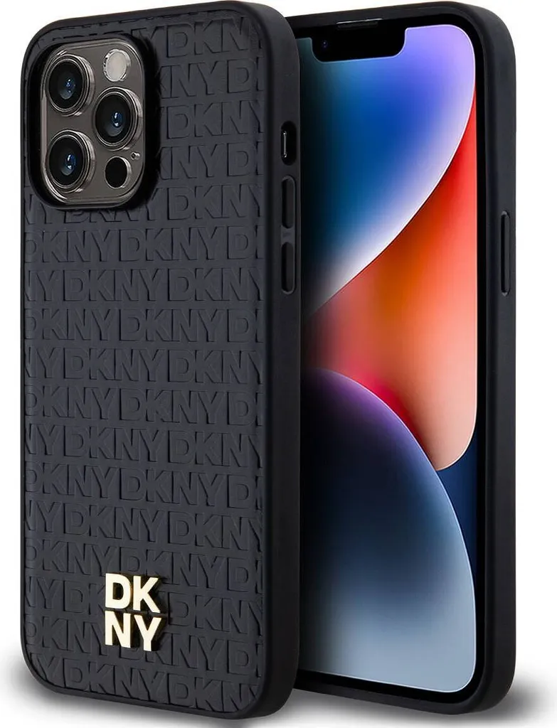 DKNY Custodia iPhone 13 Pro Max Leather Magsafe Nero - Originale