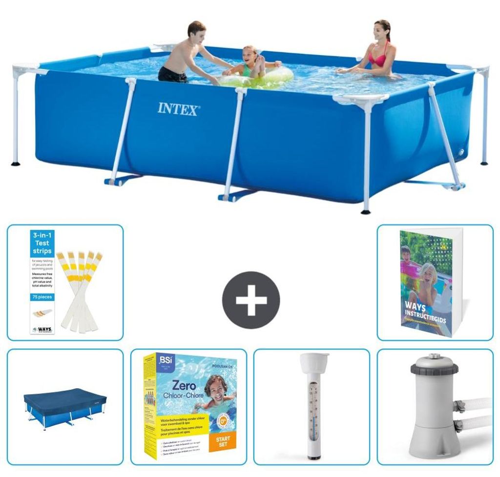 Rechteckiger Frame Pool - 300x200x75 cm - 7-teilig S18