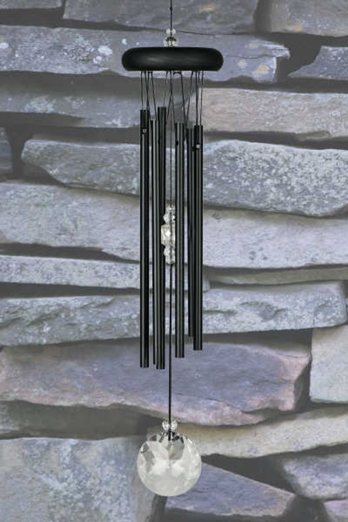 Woodstock Crystal Meditation Chime - Schwarz