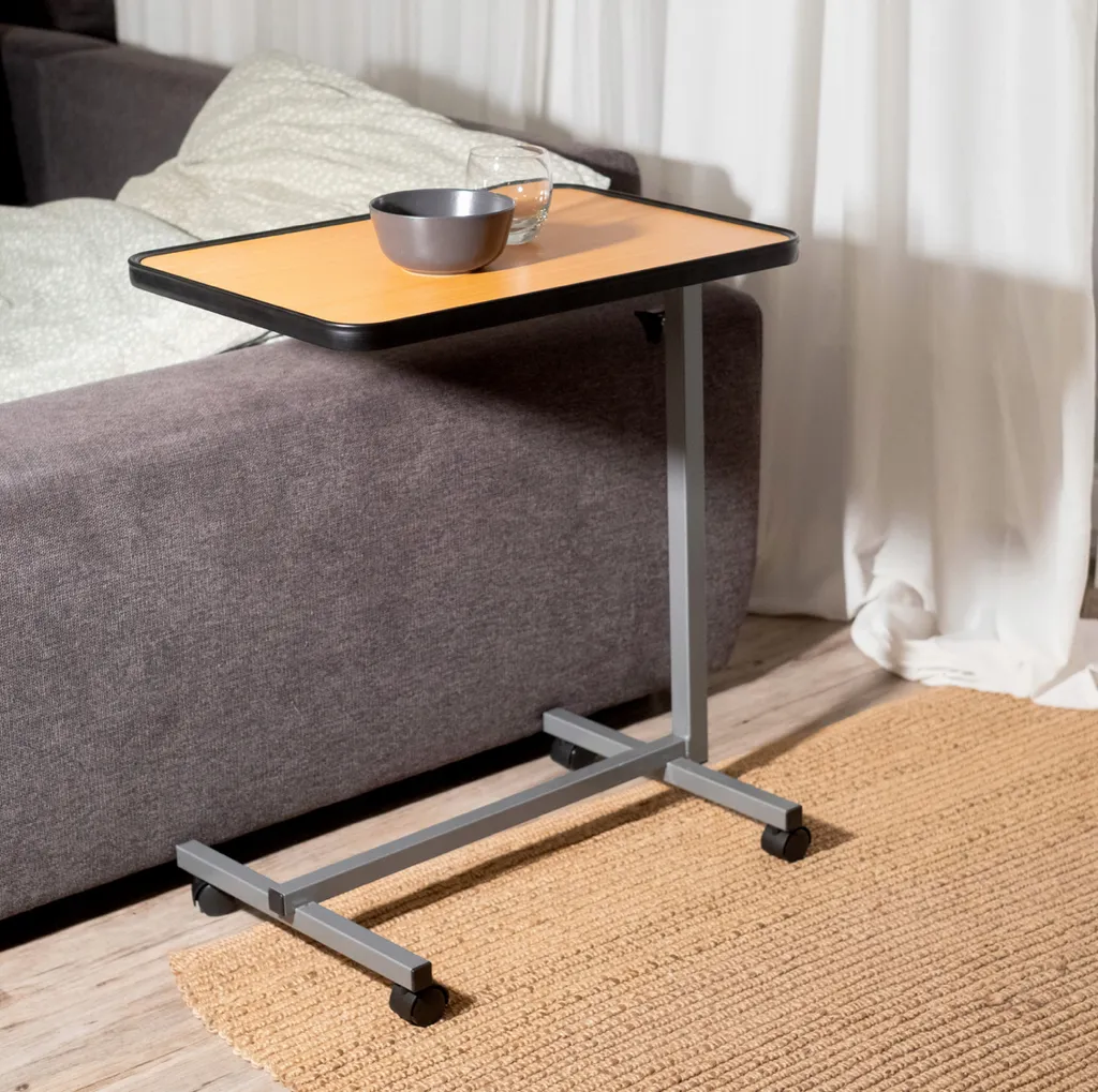 Table de lit médicale Mogil adaptable avec plateau réglable blanc