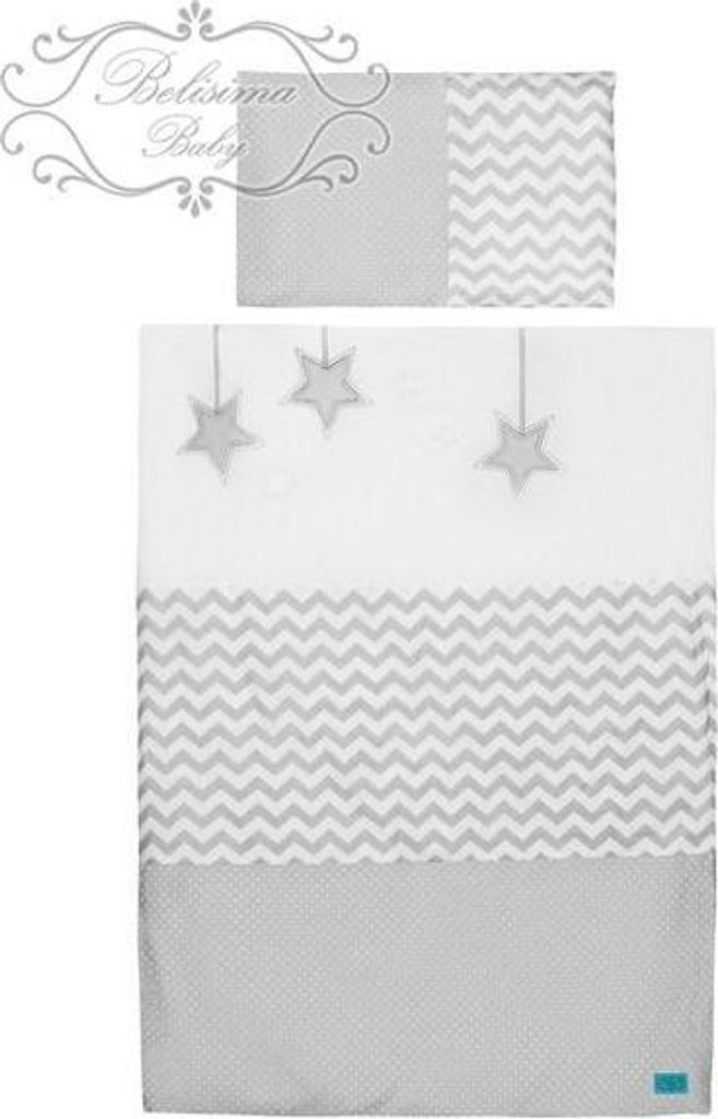 3-teilige Bettwäsche Belisima Star 100/135 grau