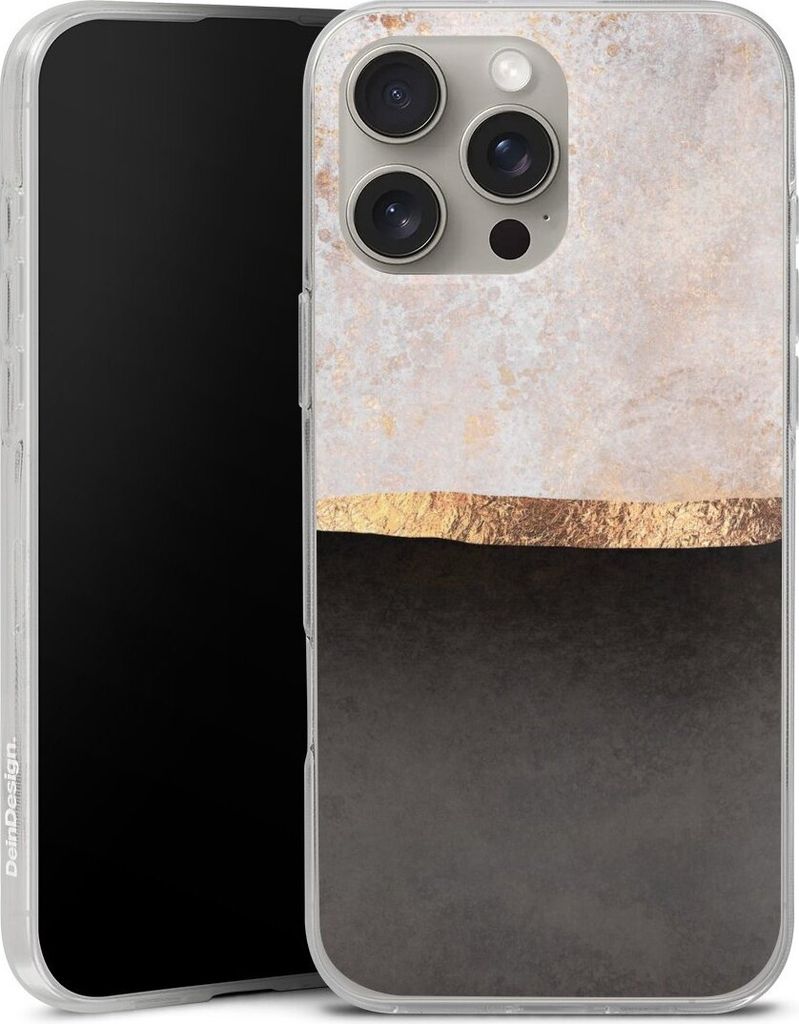 DeinDesign Handyhülle für Apple iPhone 16 Pro Max Silikon Hülle Case Smartphone Schutzhülle Abstrakt Black & White Trends