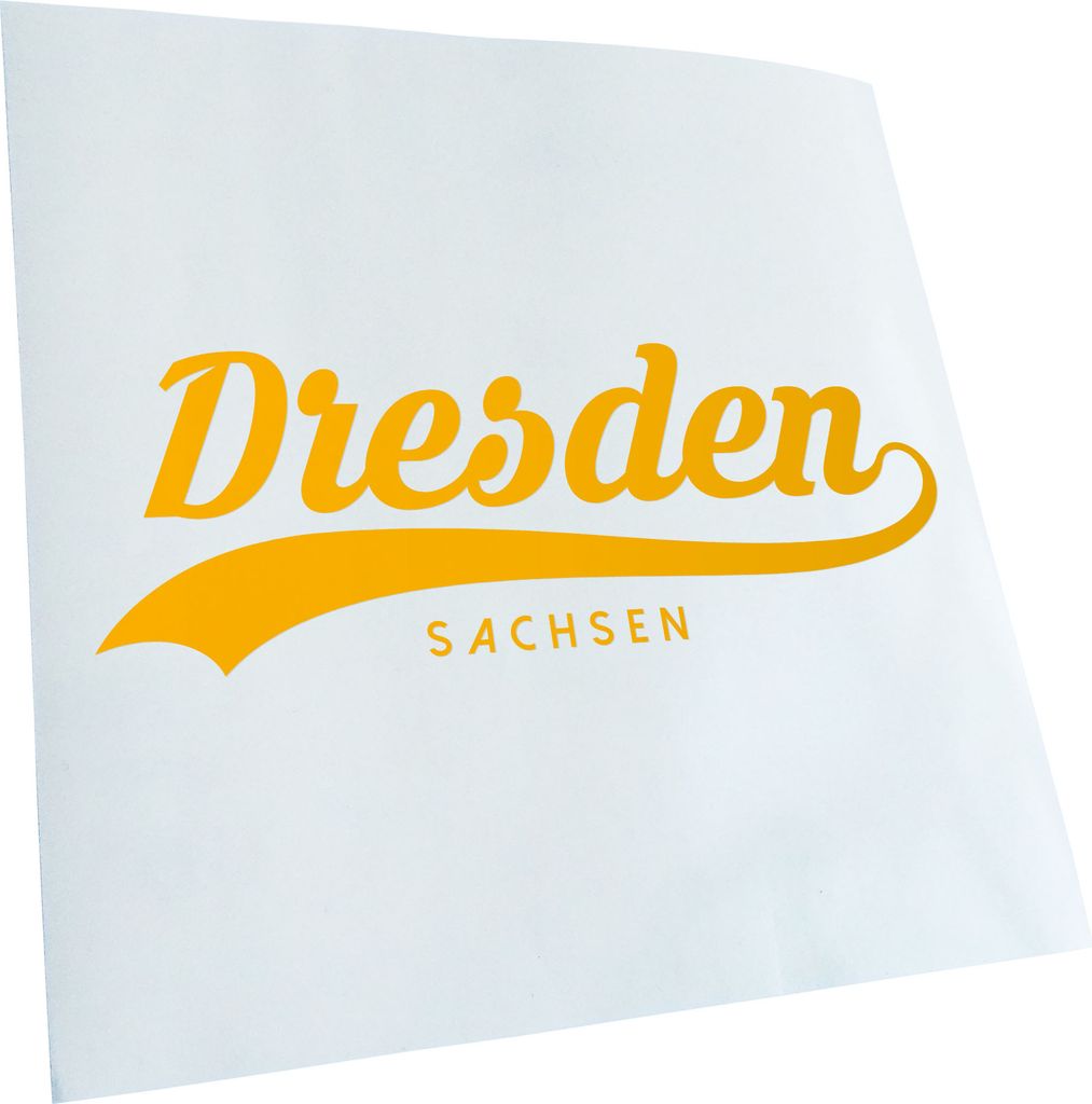 Kiwistar - Autoaufkleber - Dresden Sachsen - Gelb - 24x8cm - Aufkleber für Auto, Laptop, Fahrrad, LKW, Motorrad mehrfarbig JDM Decal Racing