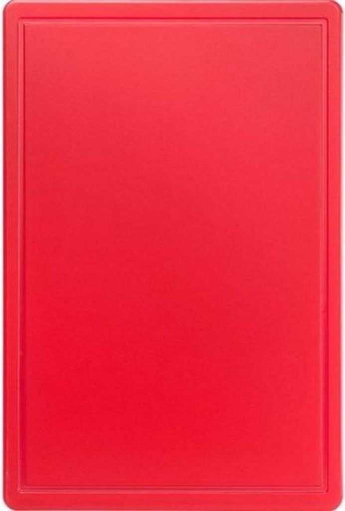 Schneidbrett, HACCP, Farbe rot, 600 x 400 x 18 mm (BxTxH)