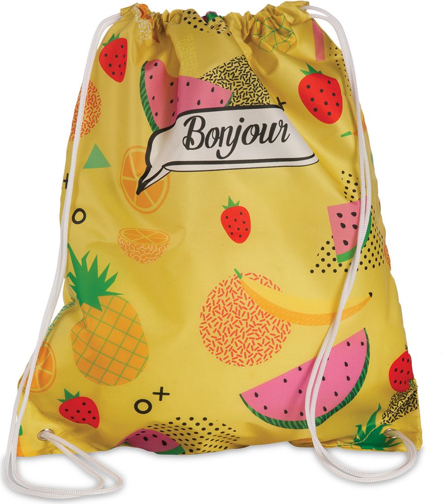 Turnbeutel Gelb Sporttasche mit Kordelzug Sport-Beutel Tasche im Trend-Design