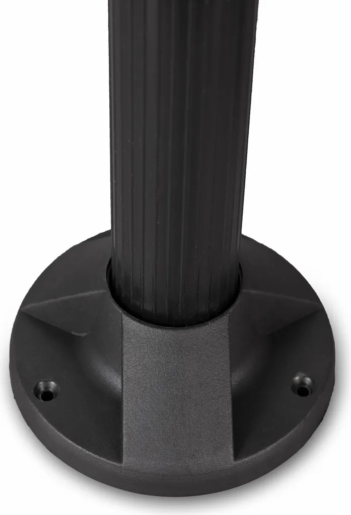 Lampadaire d'extérieur Boule opale 25cm sur pied de 145cm noir mat - 2
