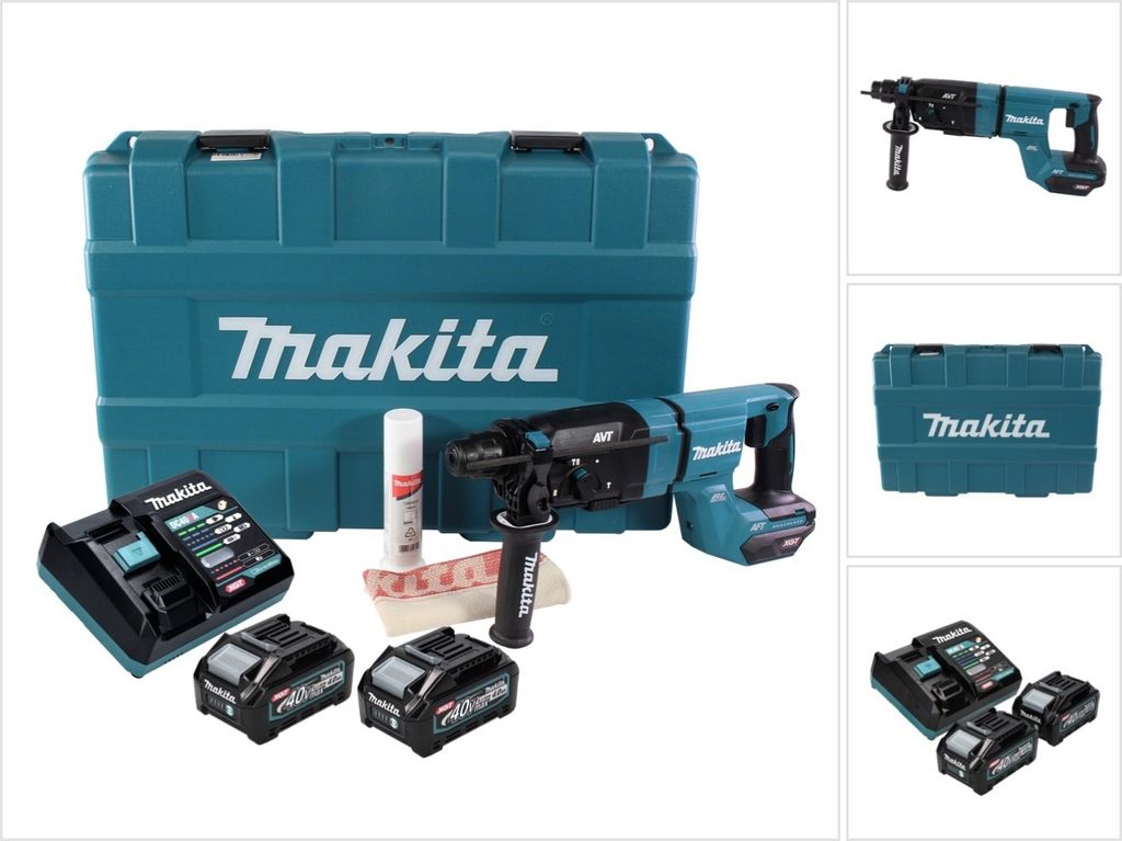 Makita HR007GM201 Akku-Bohrhammer 3.0J 980U/min 5000bpm 2x4Ah 40V Li-Ion