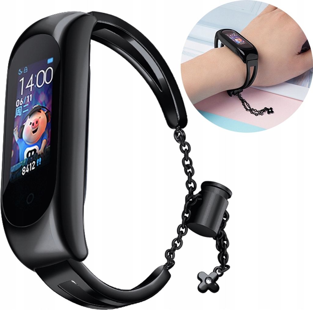 Kovový náramok reťazový remienok pre Xiaomi Mi Band 6/5/4/3 Obrázok produktu 