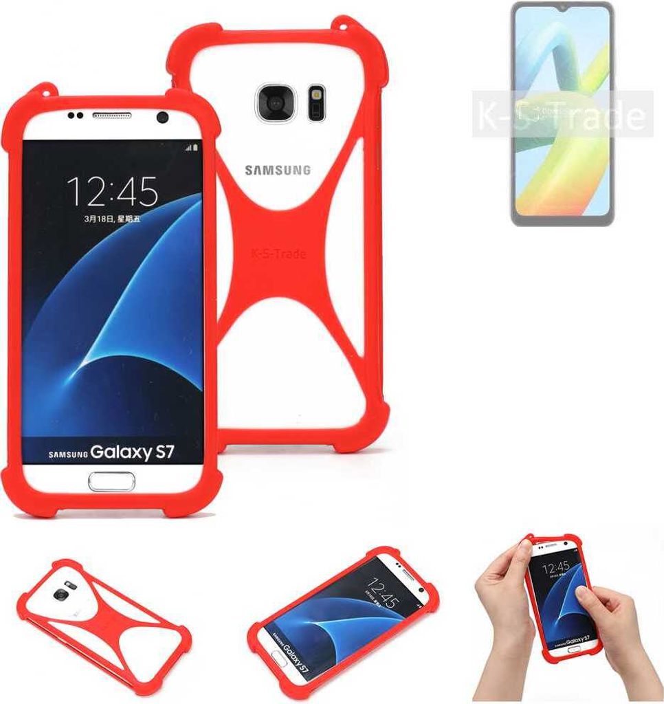 K-S-Trade Handy-Hülle kompatibel mit Xiaomi Redmi A1+ Schutz-Hülle Bumper Silikon Schutz Hülle Cover Case Silikoncase Silikonbumper TPU Softcase