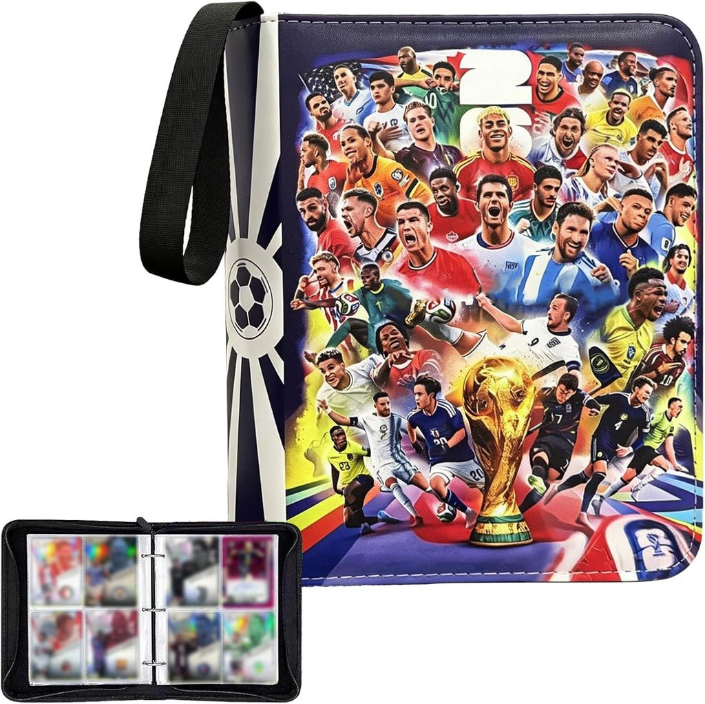 Fussball Karten Sammelalbum, 400 Fußball SammelKarten Album Produktbild 