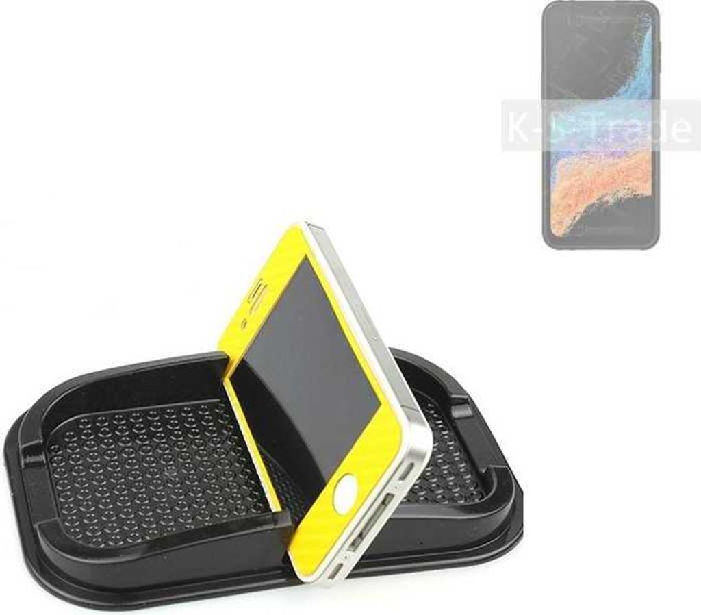 K-S-Trade Auto Anti Rutsch Matte Smartphone-Halter kompatibel mit Samsung Galaxy XCover6 Pro Haft Pad Armaturenbrett Handy-Halterung Silikon