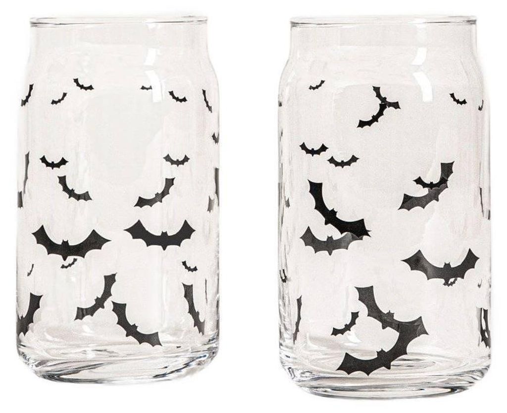 HOMLA Set GHOST TOWN Gläser mit Fledermäusen, 2er-Set, 0,32 Produktbild 
