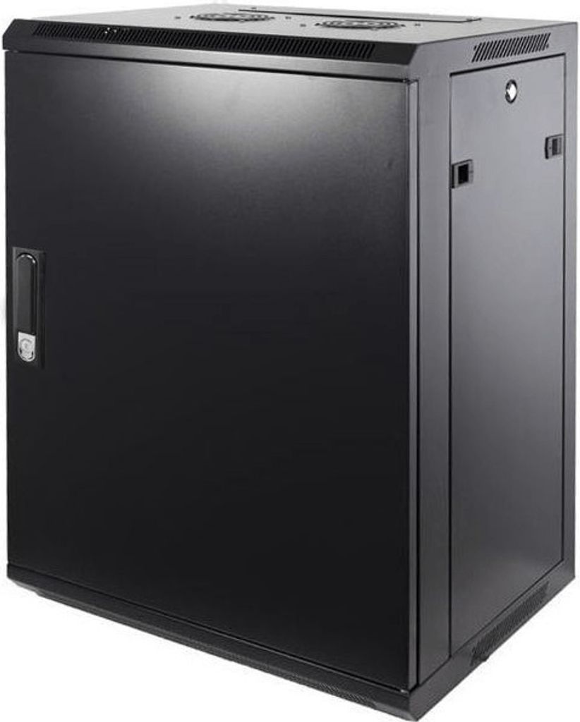 12 HE Serverschrank, Wandgehäuse, mit Metalltür (BxTxH) 600 x 450 x 635mm