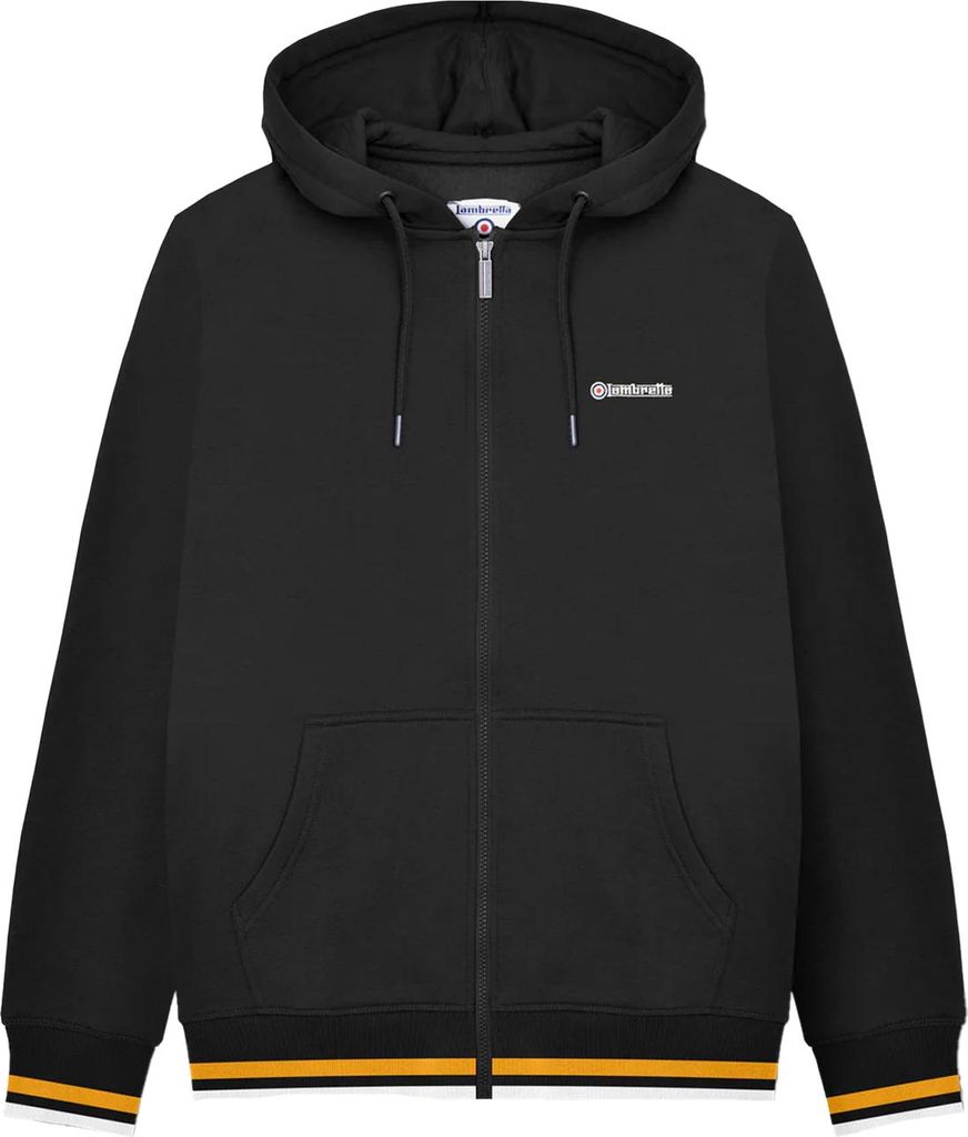 Lambretta - "AW24" Hoodie mit durchgehendem Reißverschluss für Herren LB242 (3XL) (Schwarz/Gold)