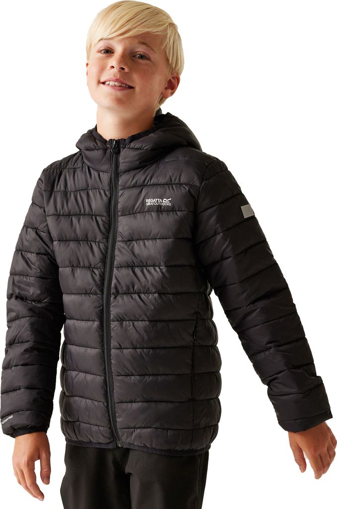 Regatta - "Marizion" Steppjacke mit Kapuze für Kinder RG9018 (116) (Schwarz)