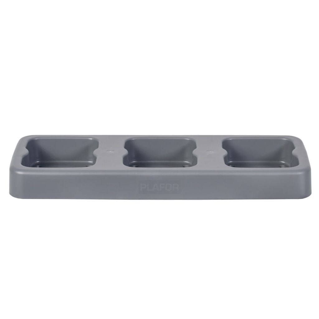 Plafor - Kunststoff-Sortierbehältersockel - 3x75l
