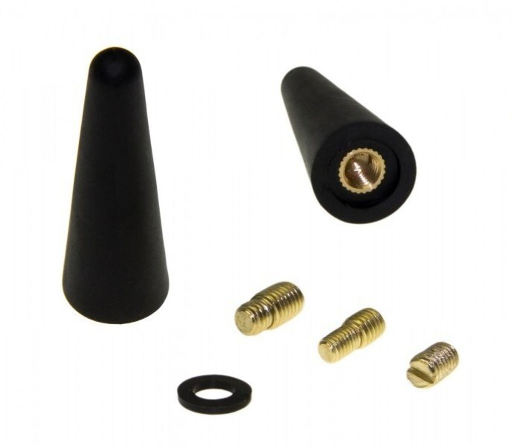 Premium Mini 5cm Kurzstab Stab Antenne Schwarz Auto Radio Produktbild 