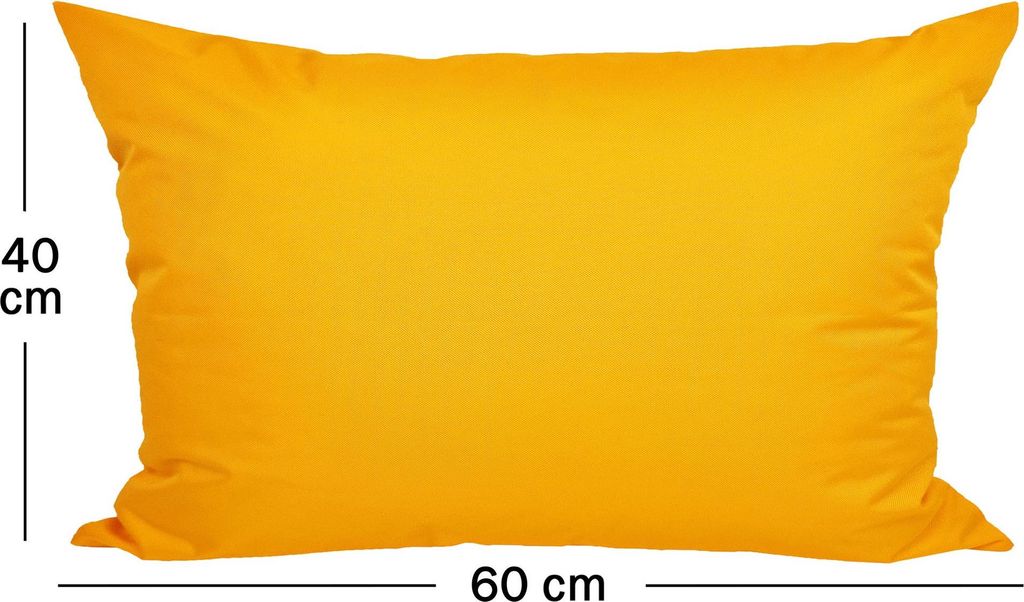 JACK 1x 40x60cm Outdoor Kissenhülle Bezug Lounge Garten Einfarbig, Farbe:Gelb