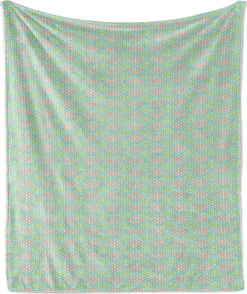 Coperta Design Abakuhaus 175x230 cm - Flanella Tribale Verde Acqua