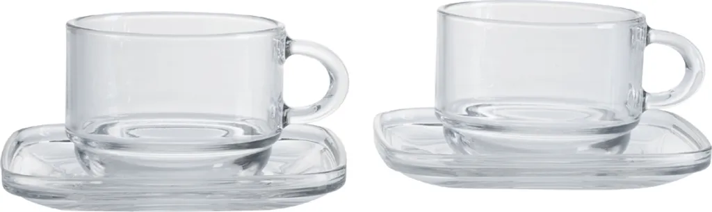 Set Cappuccino Ritzenhoff & Breker AMERICANO 4 pz | Tazze Vetro 240ml