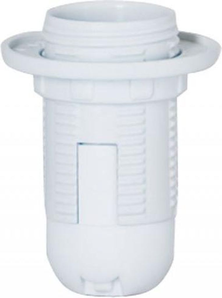 Thermoplastische E14-1 Lampenfassung Weiß mit Kragen