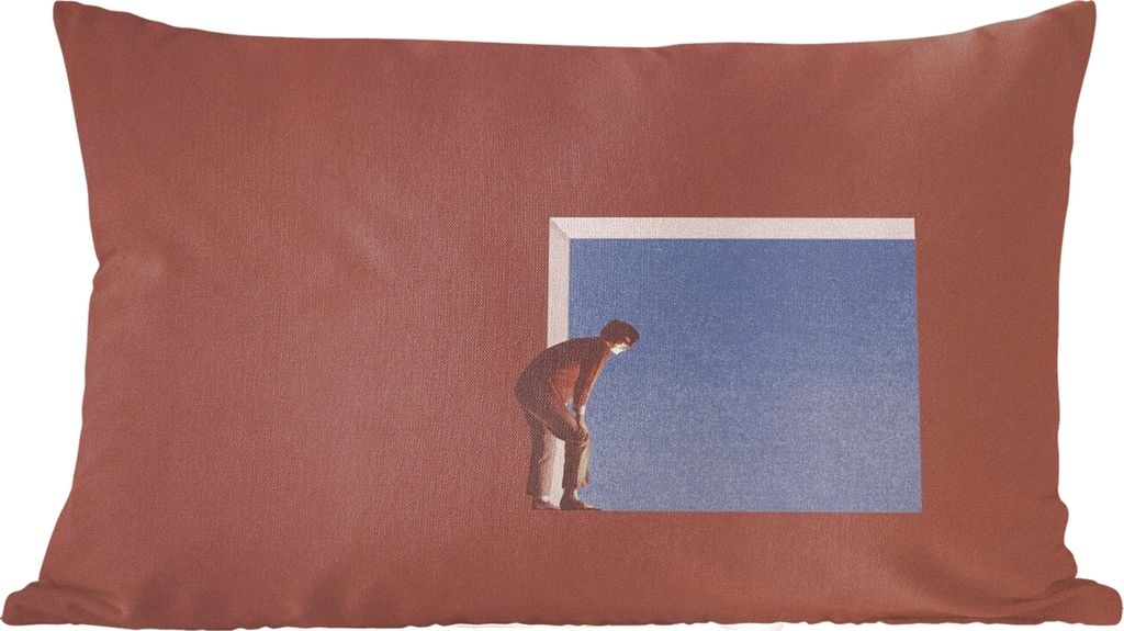 MuchoWow Zierkissen Sofakissen Wohnzimmer Dekokissen 50x30 cm Mensch - Jahrgang - Design - Wohnzimmerdekoration - Polster mit Photo