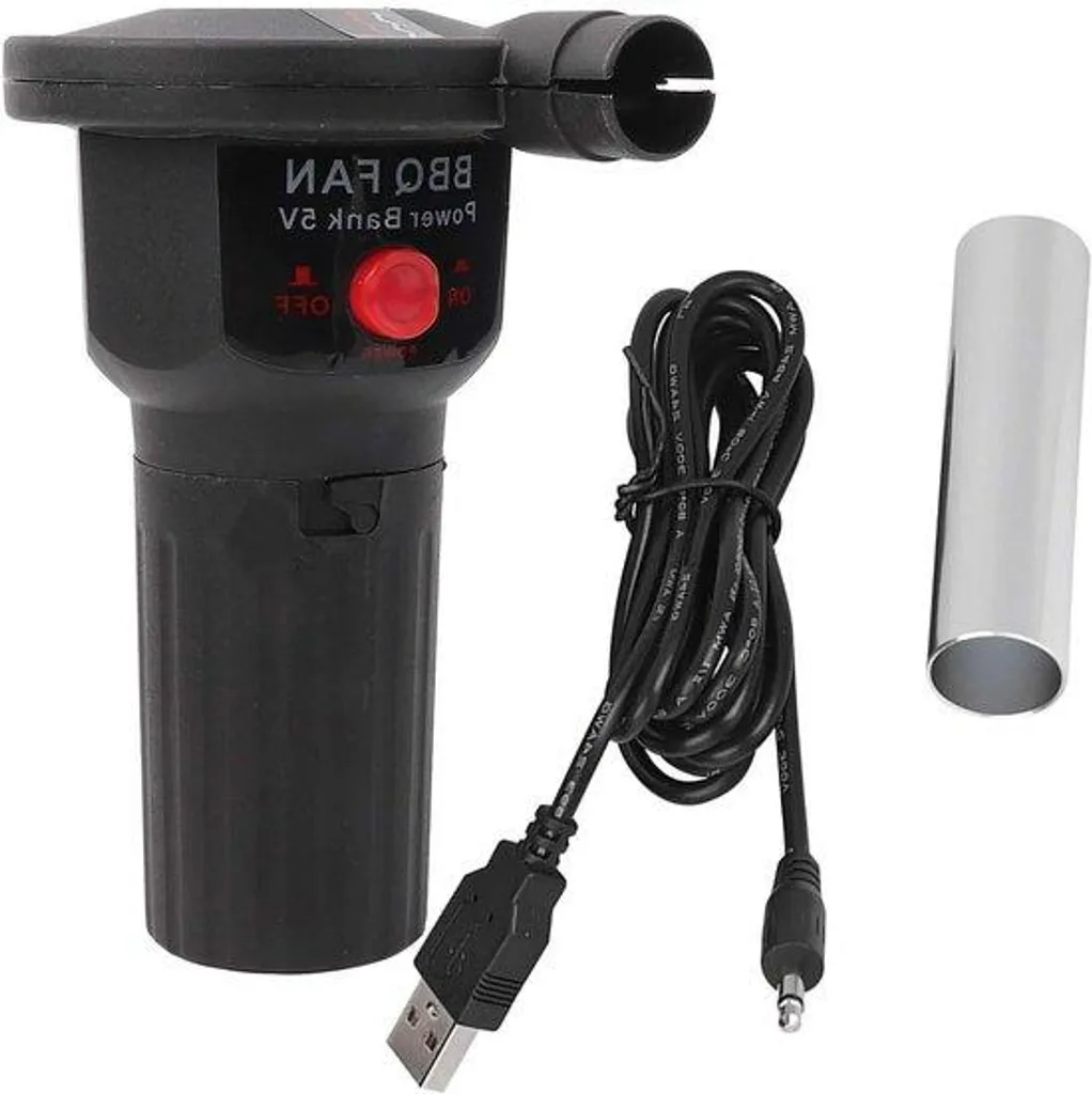 Ventilateur barbecue USB pour allumer le charbon sans effort noir compact