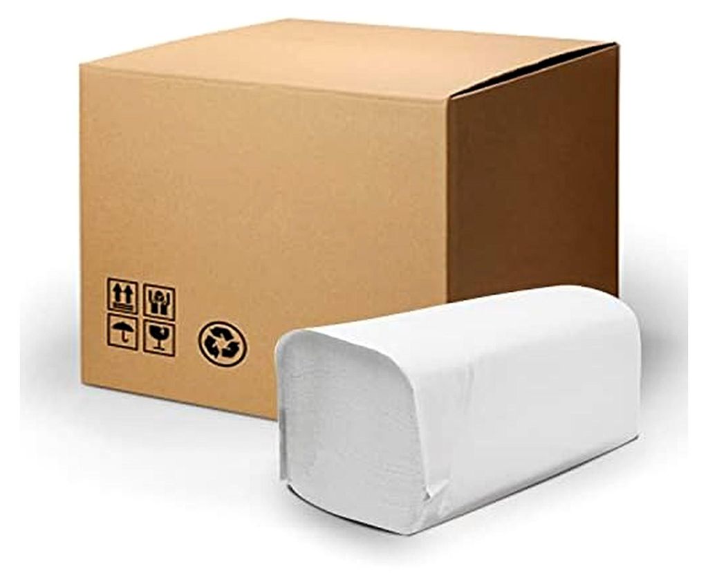 Papierhandtücher Handtuchpapier, extra weiche 4000 Stück Zick-Zack 25x23 cm Falthandtücher, Handtücher für Spender 2-Lagig, Weiß