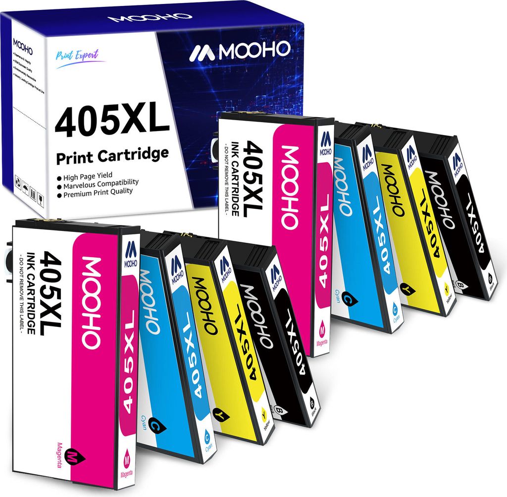 8x Druckerpatronen für Epson 405XL Workforce Pro WF-3820DWF WF-3825DWF WF-4820DWF WF-4825DWF WF-4830DTWF WF-7830DTWF WF-7835DTWF WF-7840DTWF