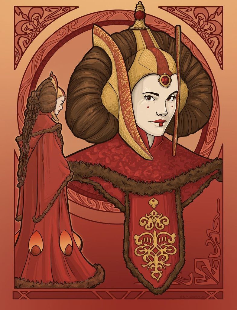 Disney Poster Star Wars Padmé Amidala Rot - 612864 - 30 cm x 40 cm