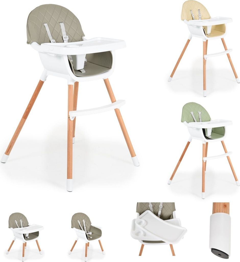Cangaroo Kinderstuhl 2-in-1 Holz Gelato Grau
