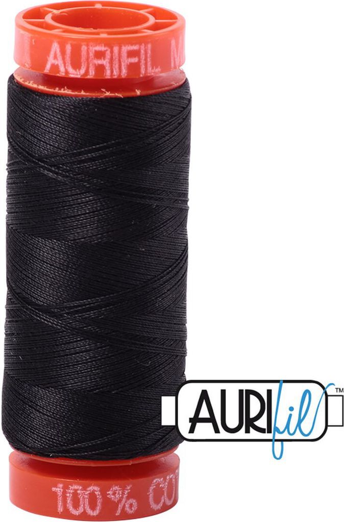 AURIfil Nähgarn MK50WT 1300m, 100% CO : 4241 Very Dark Grey AURIfil: 4241 Very Dark Grey