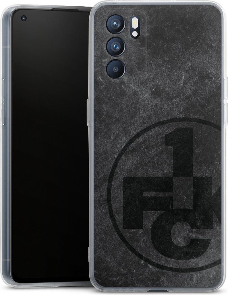 DeinDesign Handyhülle für Oppo Reno 6 5G Silikon Hülle Case Smartphone Schutzhülle 1. FC Kaiserslautern 1. FCK Beton