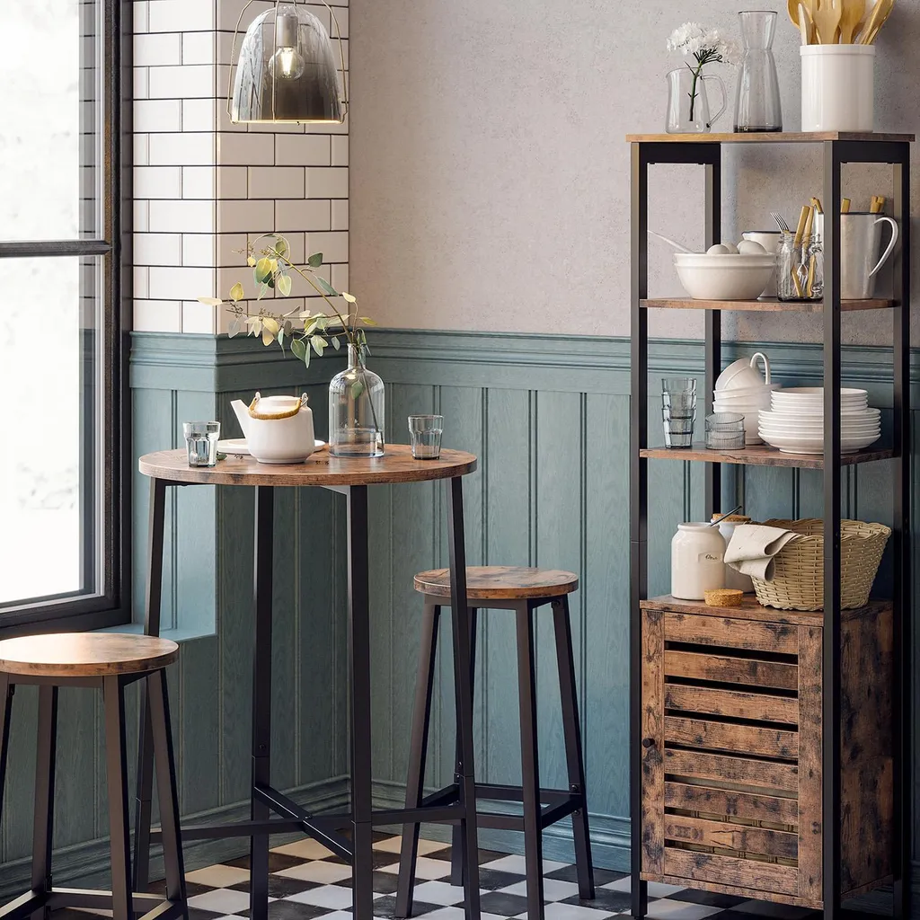 Tabouret de bar avec structure en acier noir robuste - Modèle ST-850 - 3