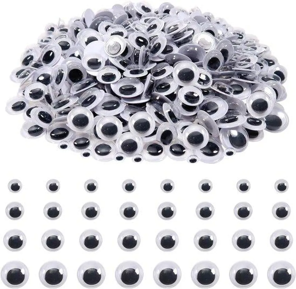 Yeux mobiles en plastique pour finitions soignées en scrapbooking