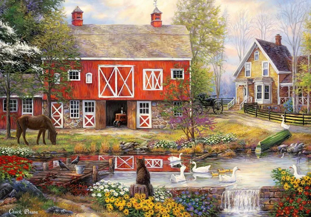 Jeu de pose 1000 pièces Grafika paysage rural pour adultes et experts
