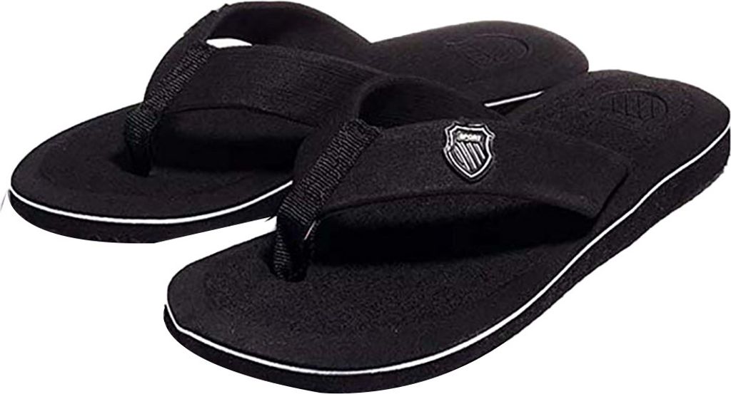 Mode Männer Anti-Rutsch-Flats Sandalen Flip Flops Sommer Casual Hausschuhe Schuhe-Schwarz 40