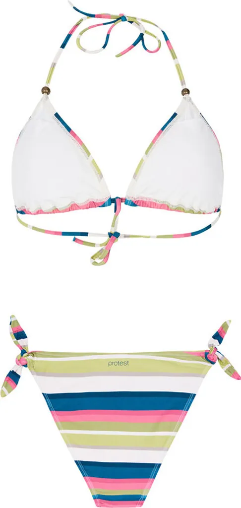 Bikini triangle imprimé multicolore Protest Caley avec liens ajustables S
