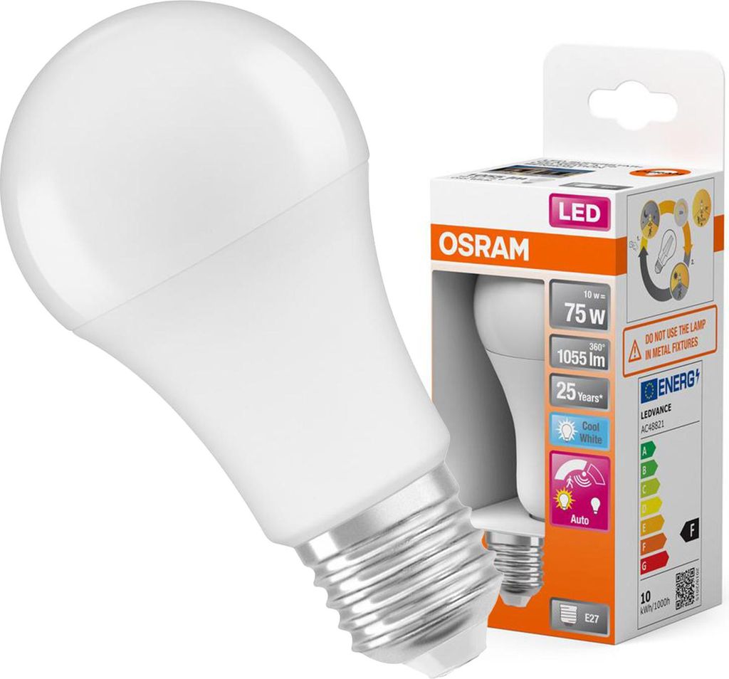 Żarówka LED A60 E27 10W = 75W 1055lm 4000K Neutralna 200° z Zdjęcie produktu 