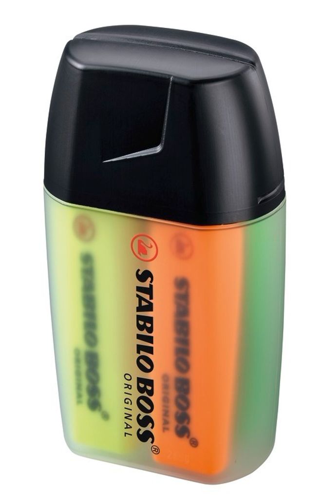 Textmarker - STABILO BOSS ORIGINAL - 4er Big Box - gelb, orange, grün, pink