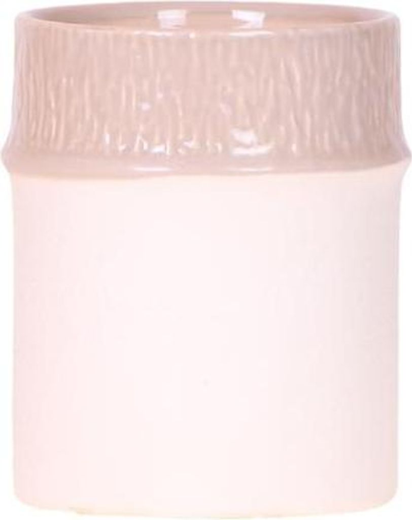 Blumentopf Sand Ø9cm Keramik Übertopf mit dezentem Relief Orchideen Sukkulenten