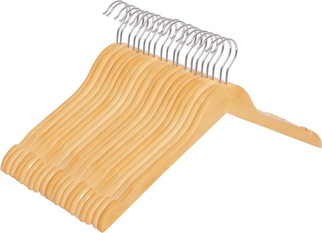 Einfache Kleiderbügel, 20 Stück, Ahorn