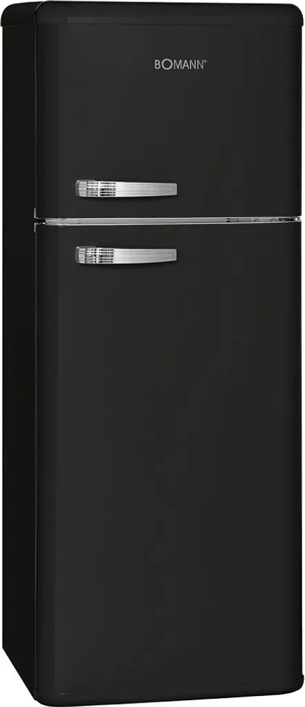 Réfrigérateur Rétro 208L Noir Idéal pour Petite Cuisine et Studio