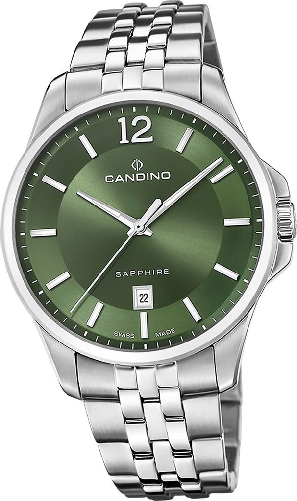 Candino Edelstahl Herren Uhr Analog Casual Armbanduhr silber Classic D2UC4762/3