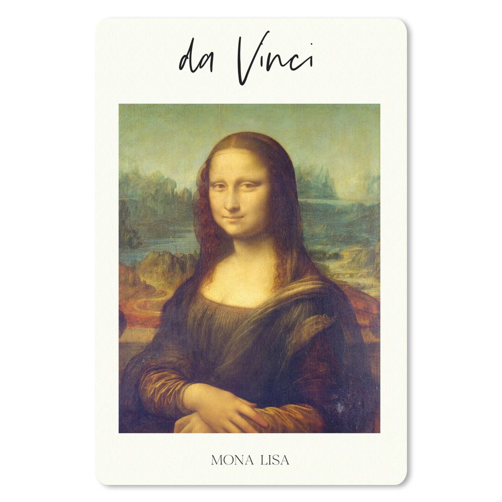 MuchoWow Mauspad Mousepad Mona Lisa - Leonardo da Vinci - Kunst 40x60 cm - Mousepads - Maus Mat - Pad - Mausunterlage - Schreibtisch Accesoire