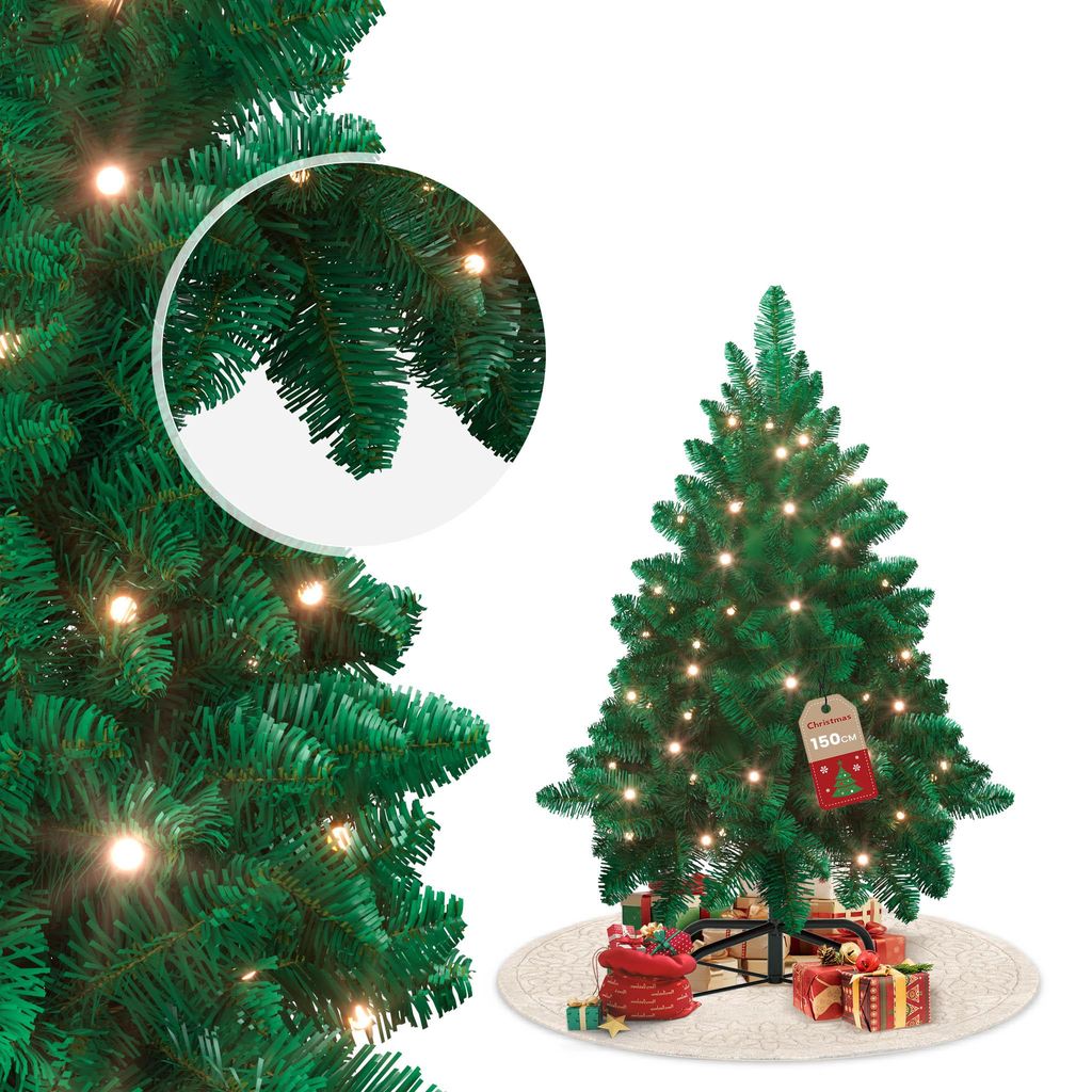 LARS360 Künstlicher Weihnachtsbaum mit LED-Beleuchtung und Produktbild 