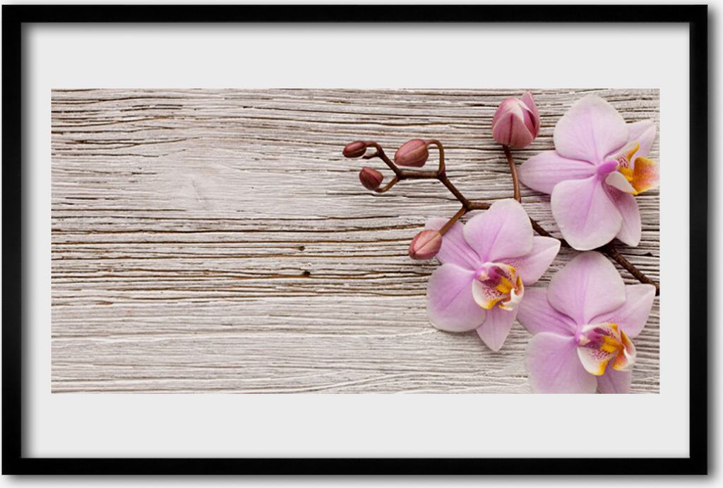 Bild 60x40 MDF-Rahmen Wandkunst Blumen Pflanzen Natur